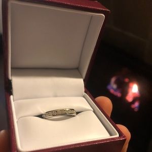 14kt white gold anniversary band